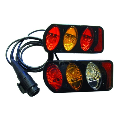 Bike Rack Accessories - 2 Black Lights With Cable And 13-pin Plug Pure Instinct Art.708