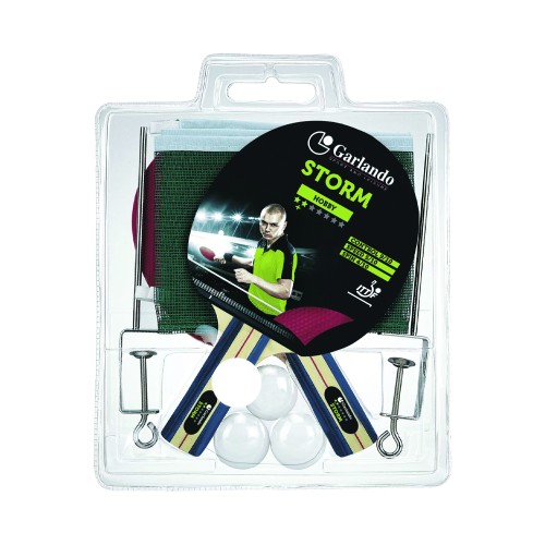 Ping Pong Accessories - Set Storm 2 Racchette Ping Pong 2 Stella + 3 Palline 1 Stella Approvata Ittf