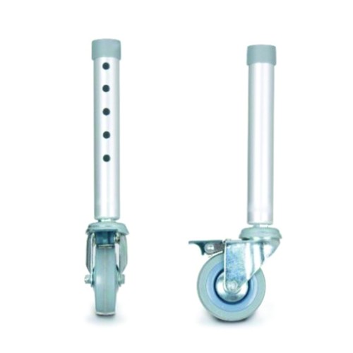 Wheelchair Accessories and Spare Parts - Pair Of Swivel Wheels With Brake For Comodo Folding Chairs 