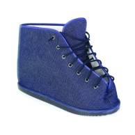 4usoft Orthopedic Shoe Post-operative Cast Cover In Ambidextrous Denim Fabric With Laces