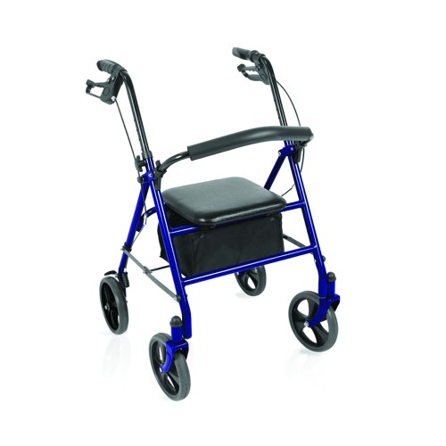 Rollator Walkers - Teti Folding Rollator Walker For Elderly Disabled 4 Wheels