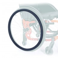 Pair Of Self-propelled Rings Supergrip Wheels For Atmos Cla200 Wheelchair