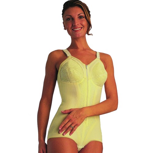 Modelers and Body - Cotton Confort Body Shaper With Zip C Cup Champagne
