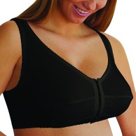 Plus Size C Cup Back Straightener Bra Black