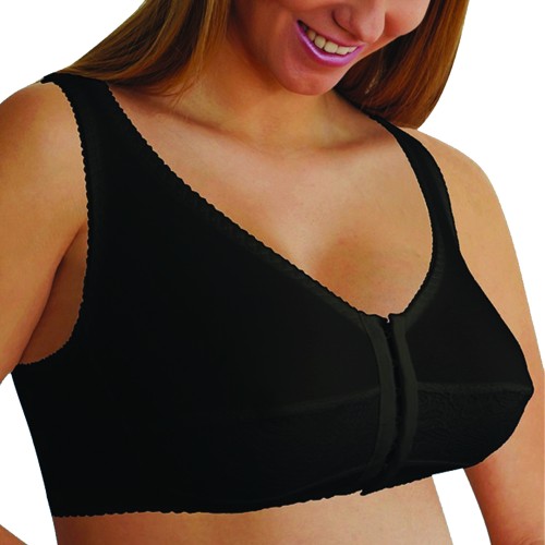 Bras - Plus Size C Cup Back Straightener Bra Black