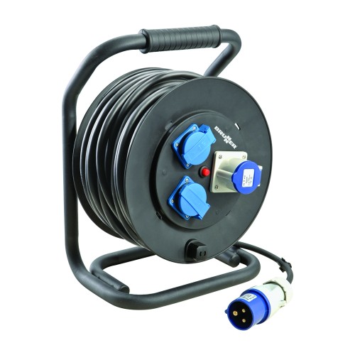 Camping accessories - Drummer Rubber 25m Cee + 4 Schuko Electrical Cable 