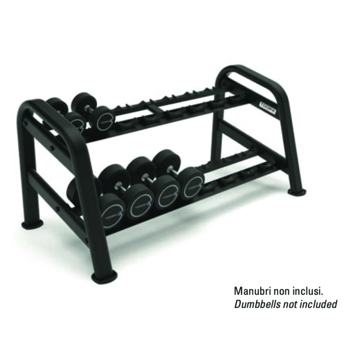 Weights Rack and Dumbbells - Modular 2-tier Round Dumbbell Rack