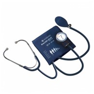 Blue Aneroid Sphygmomanometer With Stethoscope