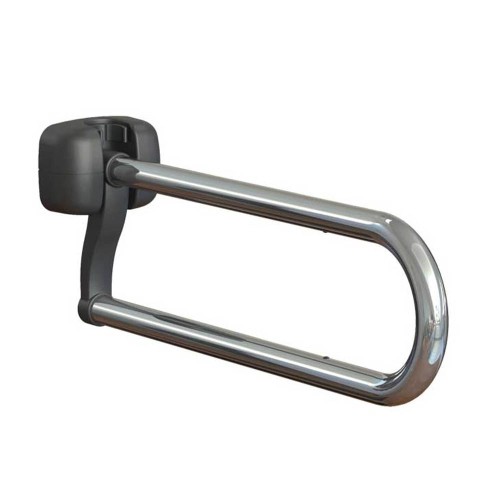Grab bars for bathroom - Lux Folding Handle For Bathroom And Toilet In Stainless Steel