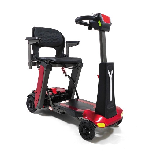 Scooters for the disabled - Smarty Folding Electric Scooter For The Elderly, 4 Wheels, Red