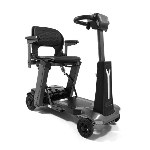 Scooters for the disabled - Smarty Folding Electric Scooter For The Elderly, 4 Wheels, Grey