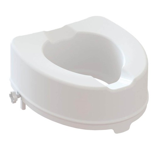 Risers for toilet bowls - Anatomical Toilet Seat Raise With Side Fixings H 14cm