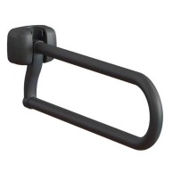 Lux Folding Handle For Bathroom And Toilet In Black Steel