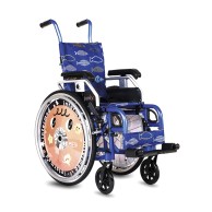 Reha Junior Blue Folding Self-propelled Wheelchair For The Disabled