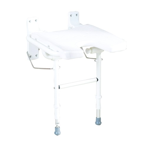 Bath and shower chairs - Folding Wall Mounted Shower Seat With Legs