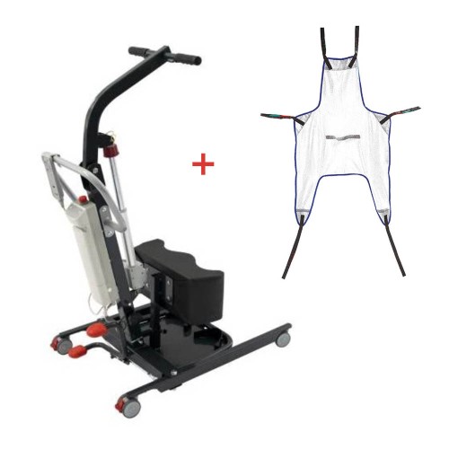 Lifters and verticalizers - Front Verticalizing Lift With Medium Lumbar Harness