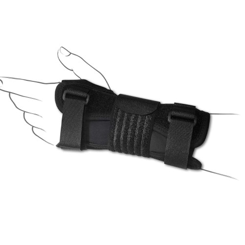 Wrist Braces - Drypol Short Left Wrist Brace In Breathable Fabric