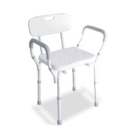 Shower Chair With Removable Armrests And Adjustable Height