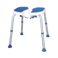 Hygienic Shower Stool In Aluminum With Central Opening