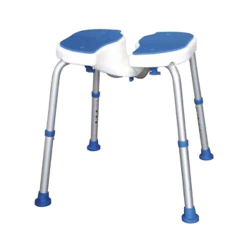 Bathroom aids for the disabled - Hygienic Shower Stool In Aluminum With Central Opening