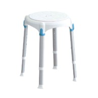 Round Shower Stool Lux Line Adjustable Height