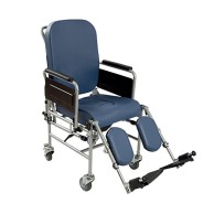 Commode Chair With Reclining Backrest 4 100mm Wheels