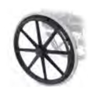 60cm Rear Wheel For Toilet Commode Chairs