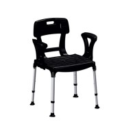 Comfortable King Toilet Chair With Backrest And Black Armrests