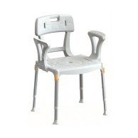 Comfortable King Toilet Chair With Backrest And Armrests White