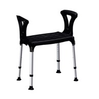 Adjustable Shower Chair For Disabled People With Armrests, Black King Size