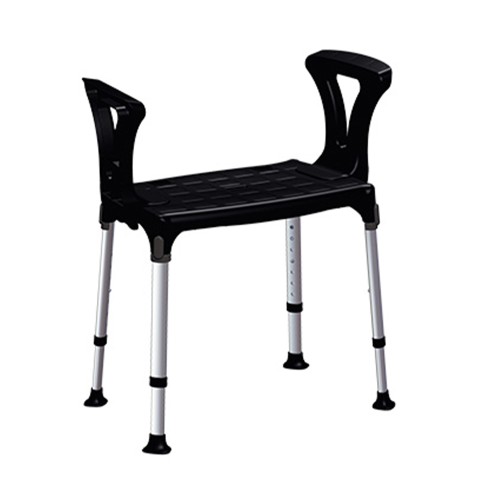 Bath and shower chairs - Adjustable Shower Chair For Disabled People With Armrests, Black King Size