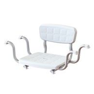 Adjustable King Size White Wheelchair Tub Seat With Backrest