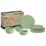 Melamine Crockery Set Midday Dolomit Green 12pcs
