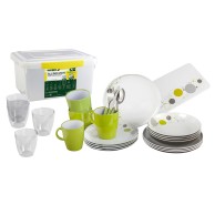 All Inclusive Space 36-piece Melamine Tableware Set