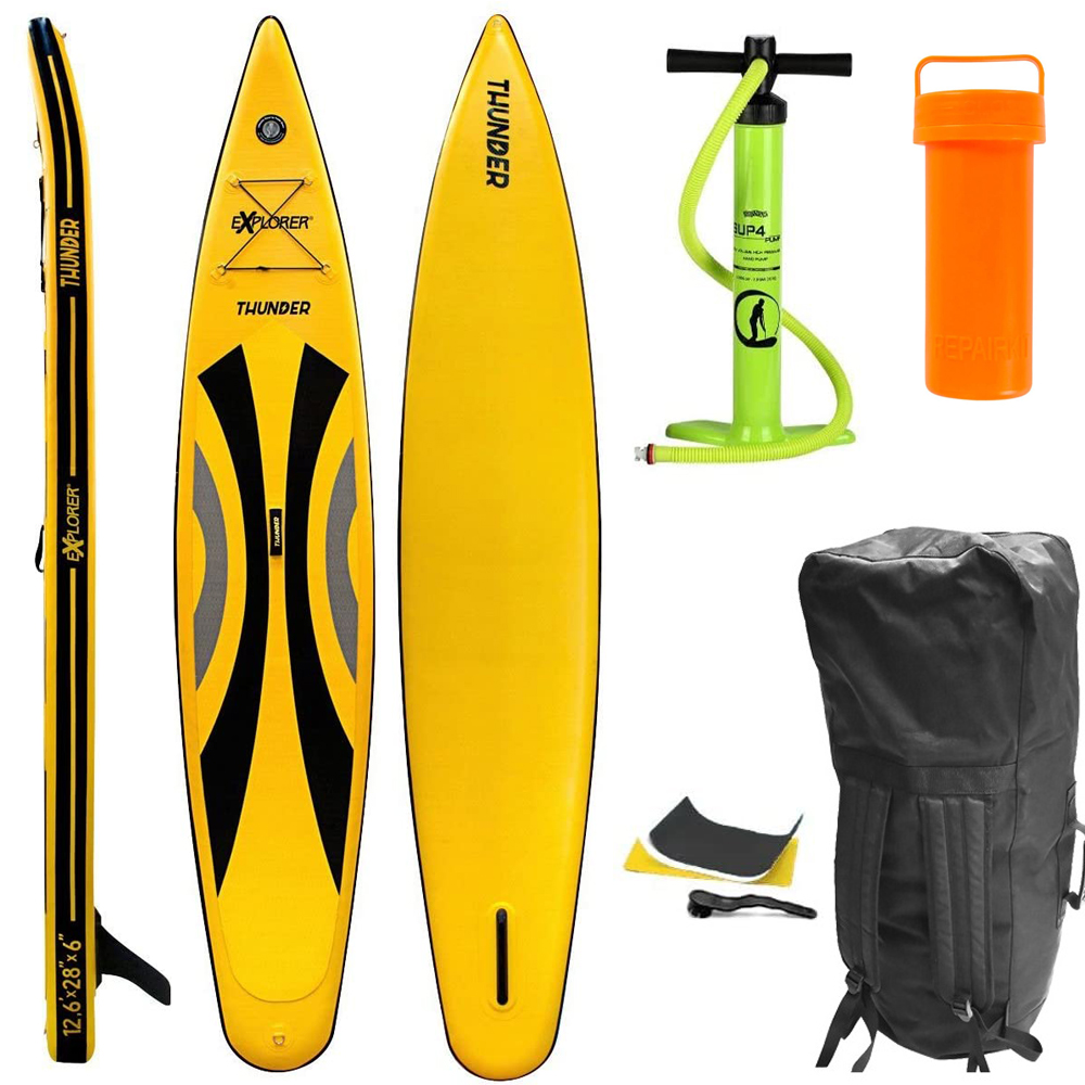 Sup - Explorer Sup Thunder Stand Up Paddle Inflatable Surfboard With Pump And Bag