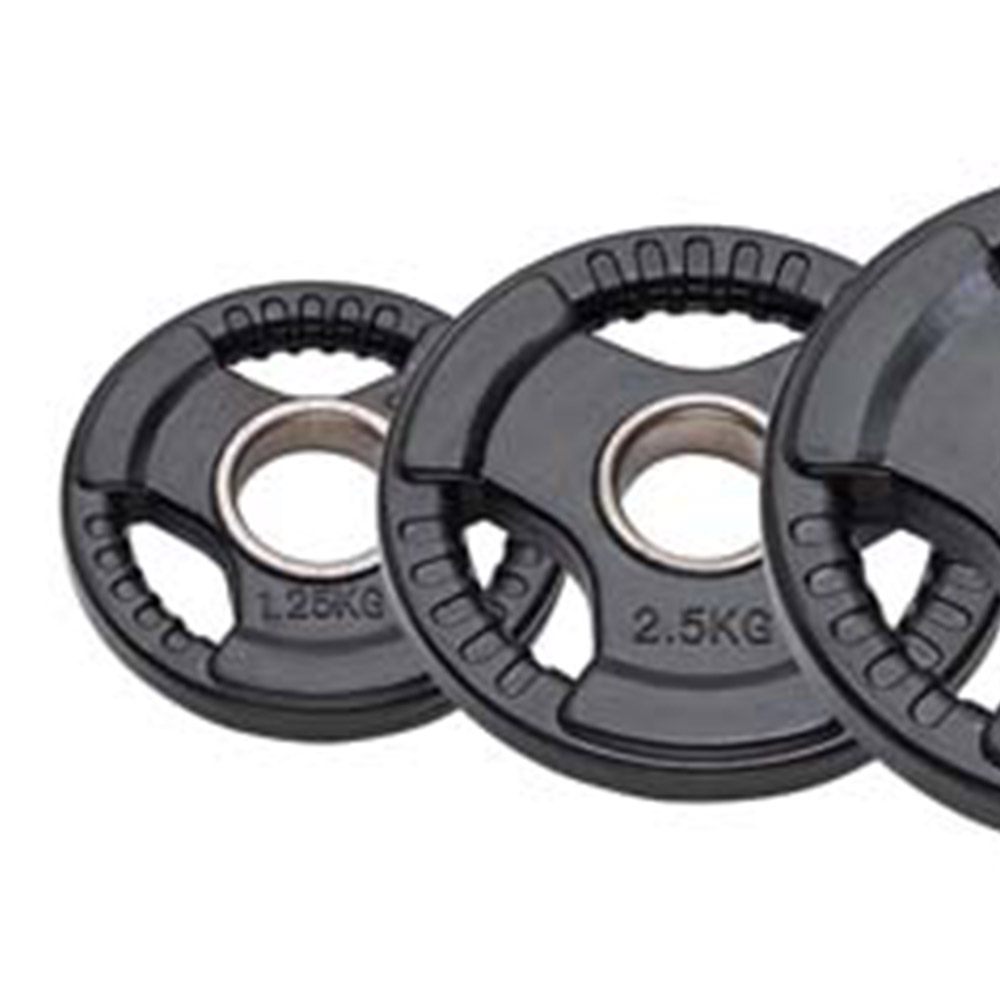 Discs - Diamond Tri-grip Rubberized Olympic Cast Iron Disc