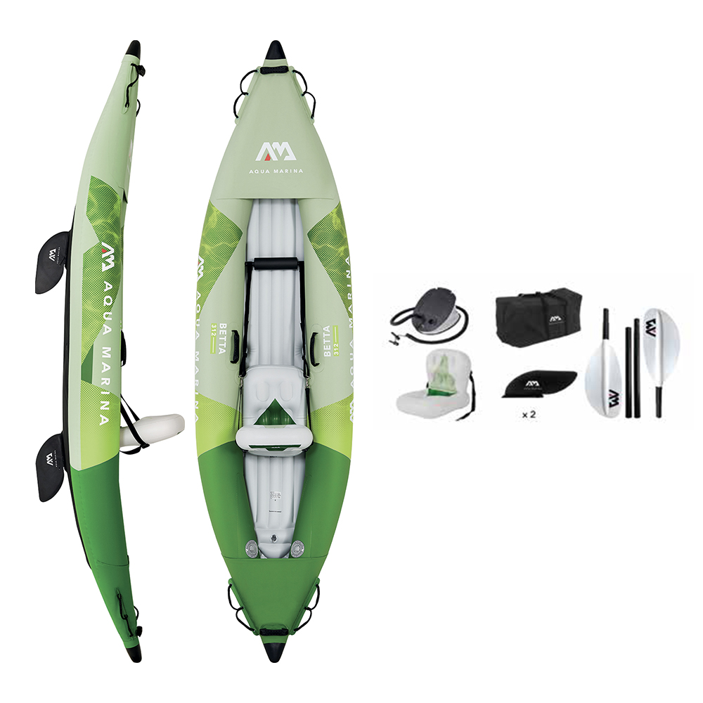 Canoas y kayaks - Aqua Marina Canoa Kayak Inflable 1 Persona Betta-312
