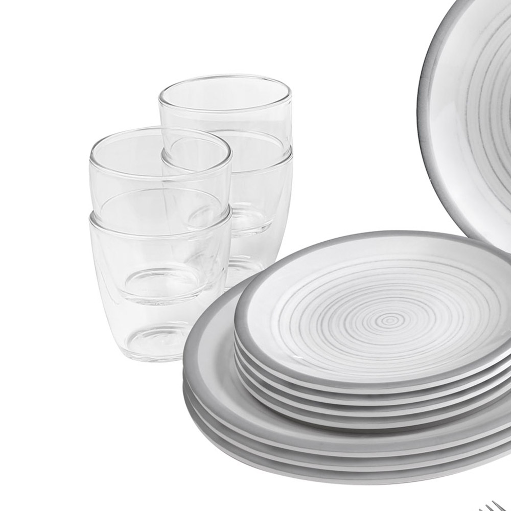 Tableware set - Brunner All Inclusive Bellagio 12-piece Melamine Dinnerware Set