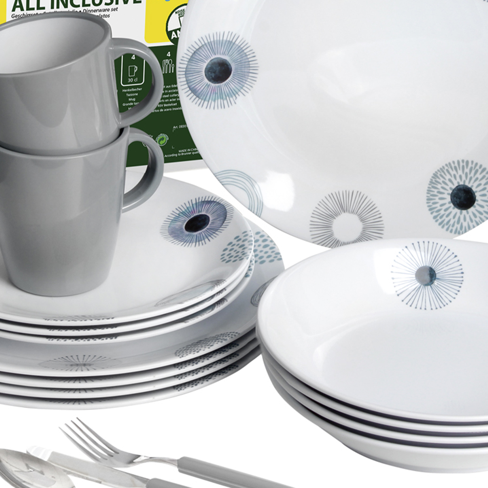 Tableware set - Brunner  All Inclusive Deep Sea Melamine Dinnerware Set 36pcs