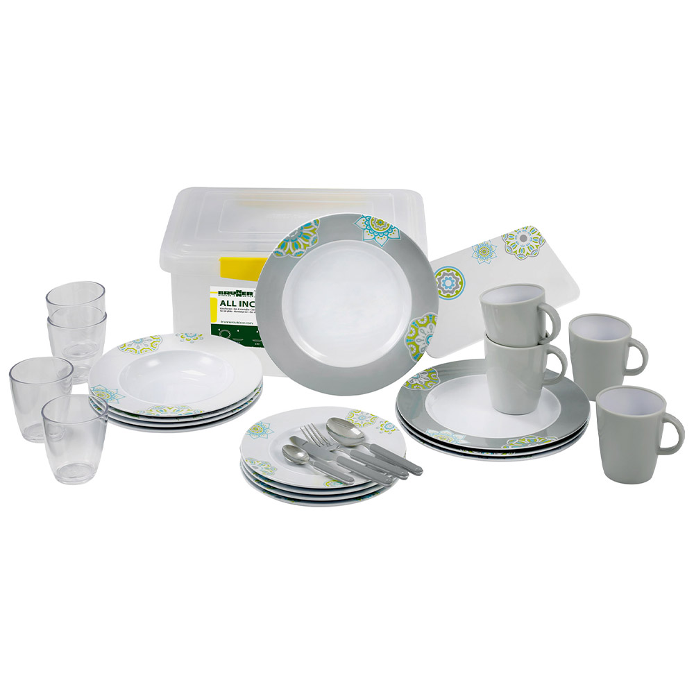 Tableware set - Brunner All Inclusive Sandhya 36-piece Melamine Dinnerware Set