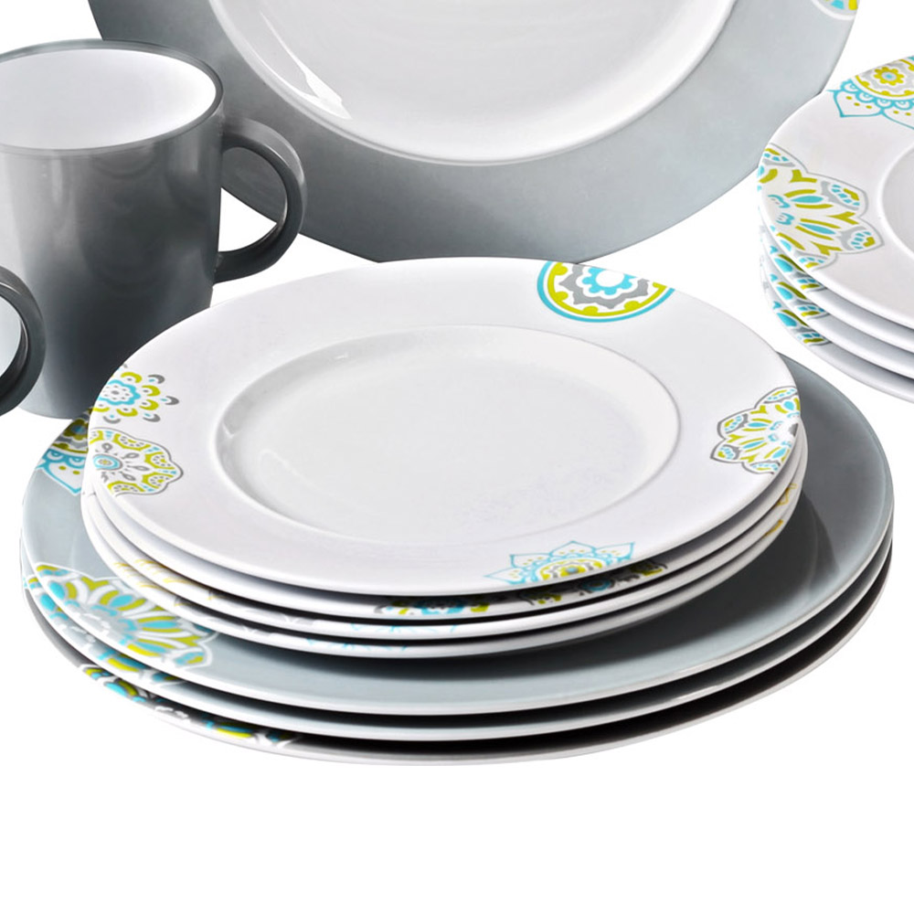 Tableware set - Brunner Melamine Dinnerware Set Dinner Service Sandhya 16pcs