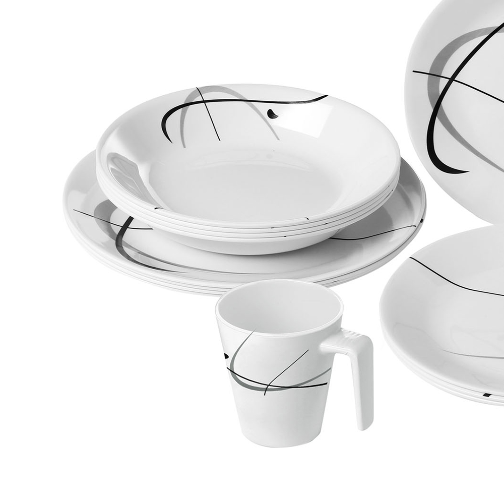 Tableware set - Brunner Melamine Dinnerware Set Serenade 16 Pieces