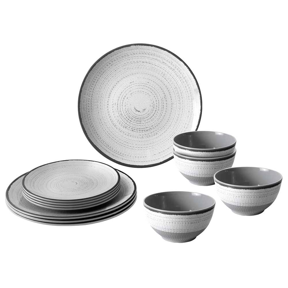 Tableware set - Brunner Midday Tivoli 12-piece Melamine Dinnerware Set