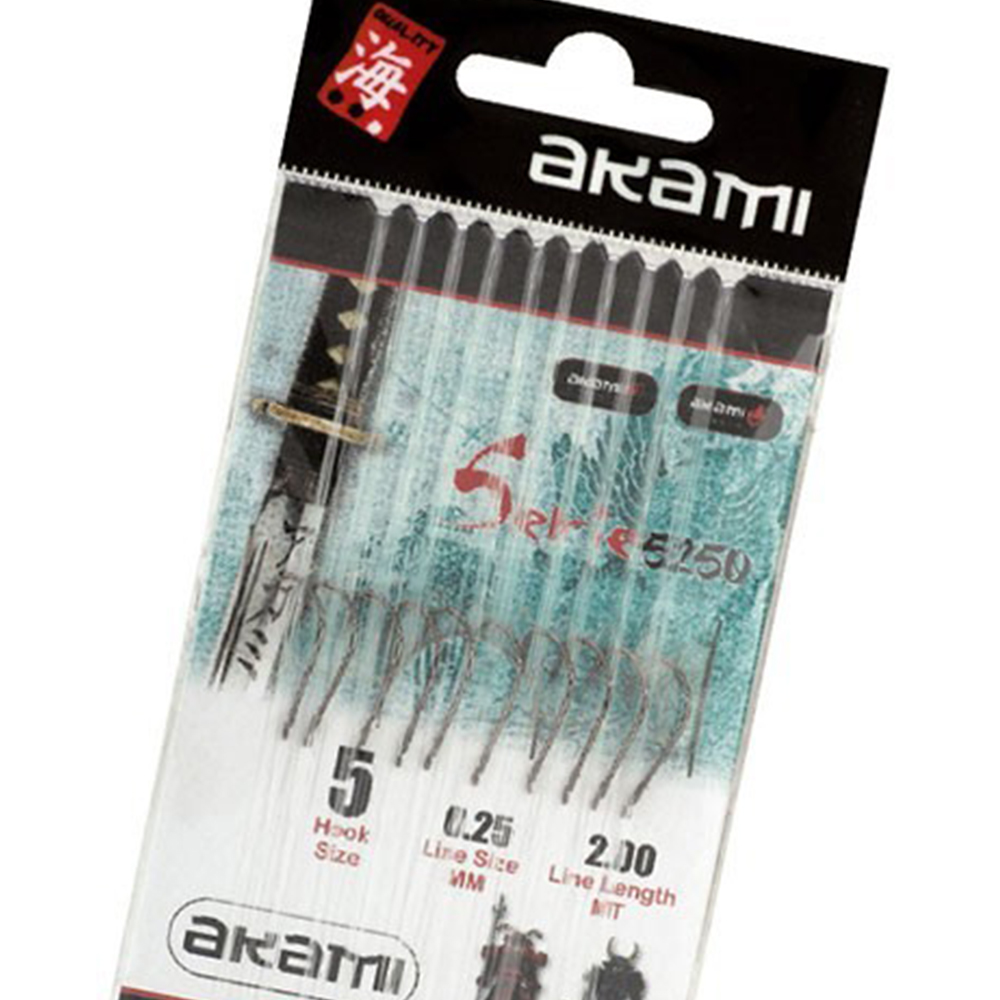 Hameçons attachés par la pêche - Akami Linked Hooks Série 5250ls Fluorocarbone