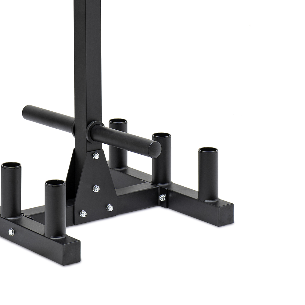 Weights Rack and Dumbbells - Diamond Disc Rack Bumper And Barbells 6 Arms 60 X 60 X 126 Cm