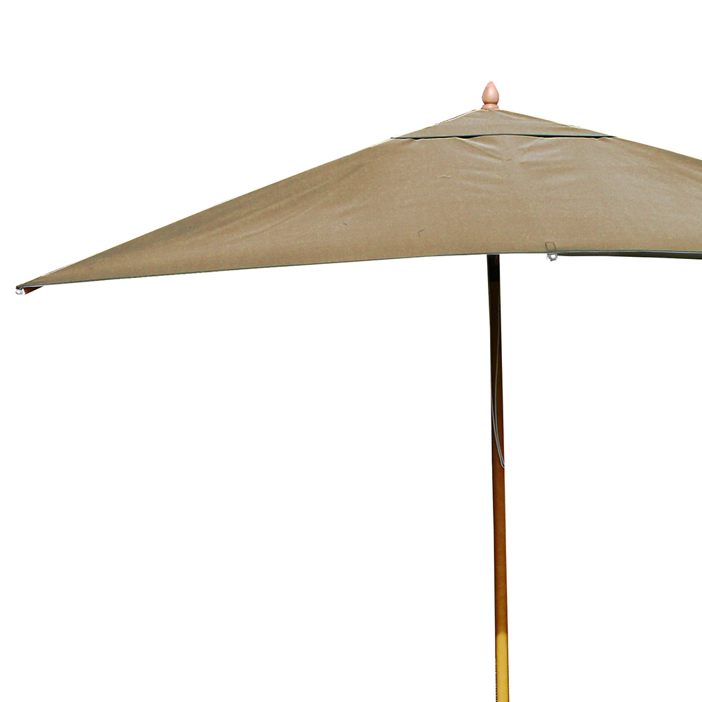 Outdoor umbrellas - Maffei Fibrasol Wood Garden Umbrella In Polyma 300x400cm Side Pole 50/78mm