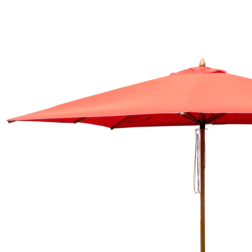Outdoor umbrellas - Maffei Fibrasol Wood Garden Umbrella In Polyma 300x400cm Side Pole 50/78mm