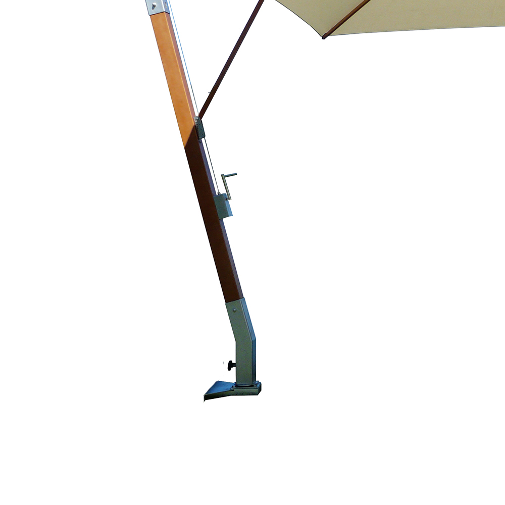 Sonnenschirme für den Außenbereich - Maffei Gartenschirm Aus Fibrasol-holz Aus Polyma, 400 X 400 Cm, Seitenstange 91/91 Mm