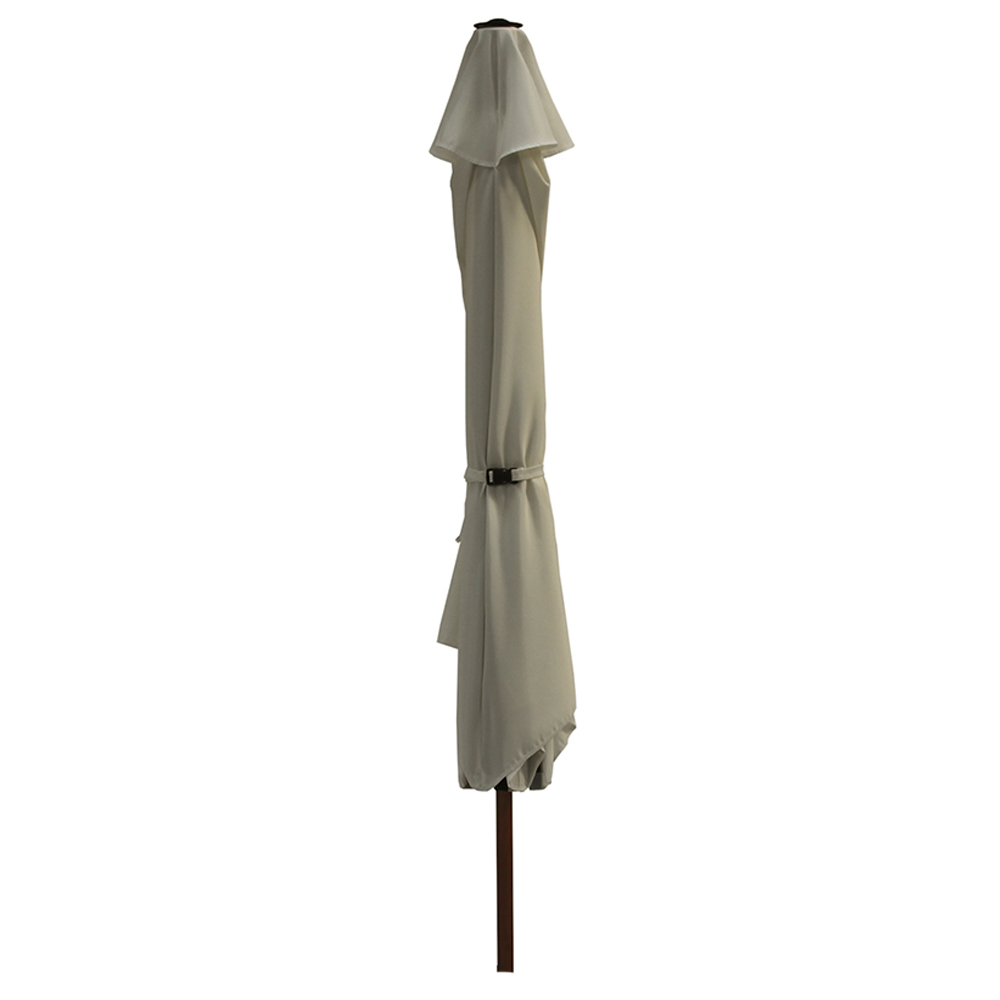 Outdoor umbrellas - Maffei Trend Wood Garden Umbrella In Polyma ø300cm Central Pole 38/35mm
