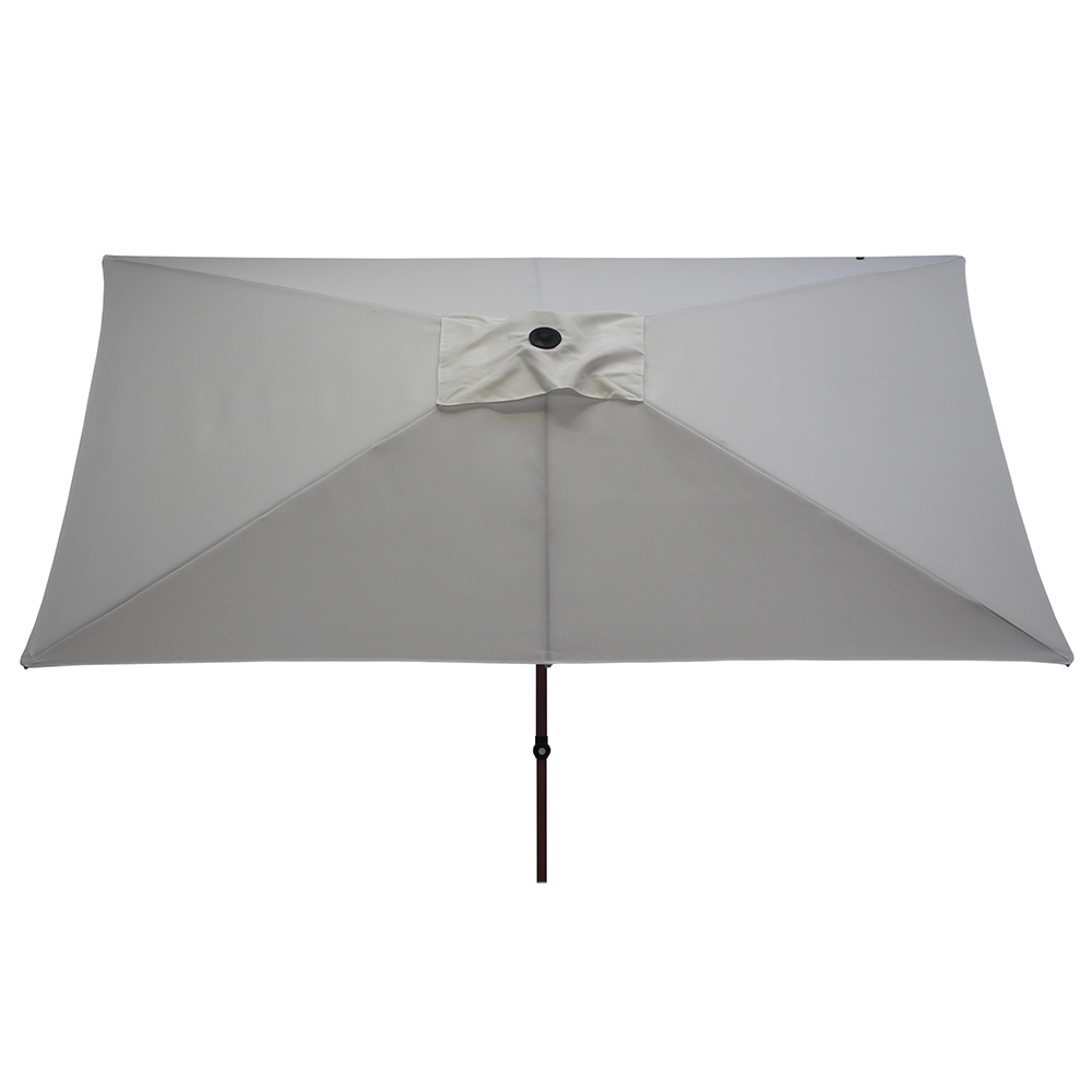 Outdoor umbrellas - Maffei Garden Umbrella Trend Wood In Polyma 300x200cm Central Pole 38/35mm